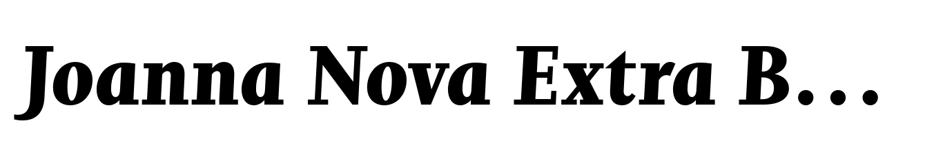 Joanna Nova Extra Bold Italic